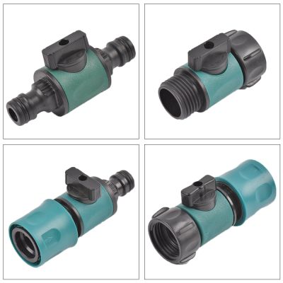 Plastic Valve with Quick Connector 3/4 Female Thread 3/4 Male Thread Agriculture Garden Watering Prolong Hose Adapter Switch