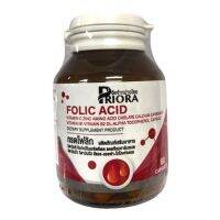 Priora Folic Acid พรีโอร่า โฟลิก เเอซิด ช่วยเจริญอาหาร แก้อาการอ่อนเพลีย ป้องกันภาวะซีด ขนาด 60 แคปซูล 21098