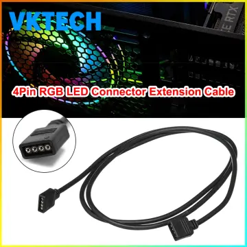 12V 4Pin RGB Connector Cable PC for Fan LED Strip Wire for Giga
