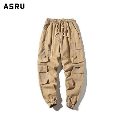 ASRV กางเกงขายาว ชาย กางเกงคาร์โก้ กางเกงคาร์โก้ ช กางเกงผู้ชาย กางเกงขายาวผู้ชาย ชุดเอี๊ยมพลร่มแบบใหม่ชุดเอี๊ยมกางเกงลำลองดำแบบหลวมกางเกงกระชับสัดส่วนทันสมัยกางเกงสำหรับผู้ชายผ่าข้าง