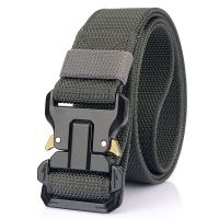 The new 2022 men outdoor tactical nylon belt young fashion buckle ✠❐