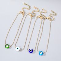 【CW】♤✹  1Pcs Evil Beaded Anklets Minimalist Round Turkish Leg Chain Foot Jewelry