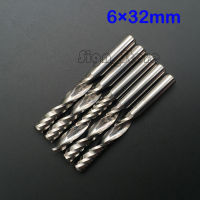 5pcslot 6mm SHK 32mm CEL Carbide CNC Router Bits one Flutes Spiral End Mills Single Flutes Milling Cutter Spiral PVC Cutter