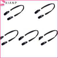 XIANP 5PCS สีดำสีดำ คลิปติดหมวกรูปเรือใบ Dacron Dacron สายคล้องเชือก สายคล้อง สายหมวกซิลเวอร์ฟุต กิจกรรมกลางแจ้งกลางแจ้ง