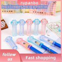 RUPANBO039392692ที่ครอบดินสอพลาสติก5แพ็ค (15ชิ้น) ที่ปิดด้านบนตัวปิดดินสอกรงเล็บแมวอเนกประสงค์ที่ทนทานปลายดินสอเขียนหนังสือสำหรับนักเรียนที่ป้องกันไปโรงเรียน