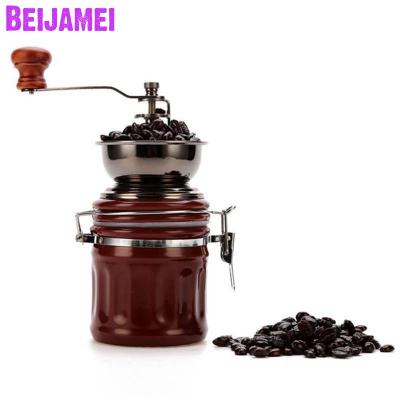 BEIJAMEI Retro เซรามิคด้วยตนเองกาแฟ Bean Pepper เครื่องบดเครื่องสร้างเครื่องบดถั่วเครื่องบดด้วยมือเครื่องมือเครื่องบด