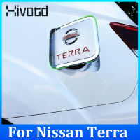 Hivotd สำหรับ Nissan TERRA 2018-2023ฝาครอบตกแต่งถังน้ำมันรถยนต์ชุบ ABS พลาสติก Chrome อุปกรณ์ตกแต่งภายนอกรถยนต์