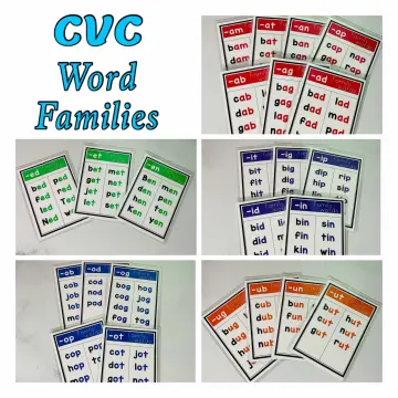 Shop Laminated Cvc Words Big Online | Lazada.Com.Ph