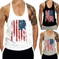 [COD] Cross-border foreign trade fashion European and mens summer print sports fitness breathable vest