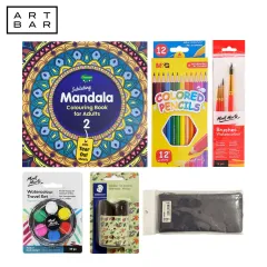 kaleidoscope kawaii snackables coloring book kit