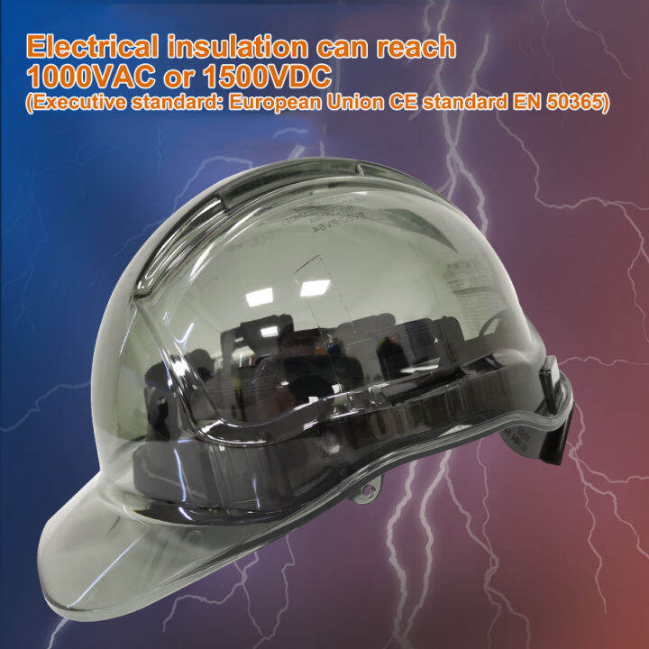 Portwest PV64 CE Translucent Ratchet Hard Hat Electrical Insulation