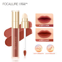 FOCALLURE AmberGold Airy-fit Misty Velvet Matte Lipclay Lipmud Lightweight Breathable Moisturize High Pigmented T in 1 Multi-use Sponge Lip Brush Long-lasting