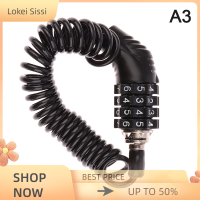 Lokei ล็อคสายเคเบิลกระเป๋าเป้สะพายหลังแบบพกพานวัตกรรมรหัสล็อค4หลักรหัสรหัสรักษาความปลอดภัยสายเหล็กรหัสผ่านล็อคหมวกกันน็อคสำหรับจักรยาน