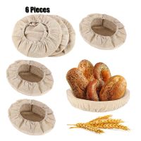 6 Pcs Round Bread Proofing Basket Cloth Liner Sourdough Banneton Proofing Cloth Natural Rattan Baking Dough Basket Cover Bag Accessories