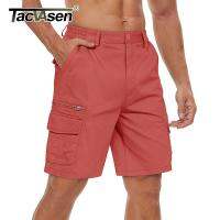 TACVASEN 97% Cotton Multi-Pockets Cargo Shorts Mens Fashion Loose Fit Ripstops Work Shorts Outdoor Safari Casual Retro Shorts