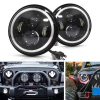 H4 Led รถดวงตานางฟ้า Lampu Jalan ขนาด7นิ้ว1ชิ้นไฟฟน้า Led สำหรับ Lada Niva 4X4 Uaz Hunter ซูซุกิซามูไรจี๊ปแรงเลอร์