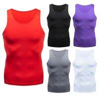 HOT14★ผู้ชายกีฬาฟิตเนสการบีบอัด Tank Top ฟิตเนสออกกำลังกาย Slimming Body Shaper เสื้อยืด Tights เสื้อกีฬา