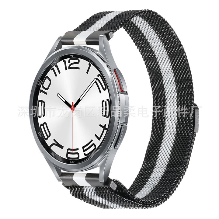 สำหรับ-samsung-galaxy-watch6-classic-สายนาฬิกาแม่เหล็กมิลานสายนาฬิกาโลหะมิลาน