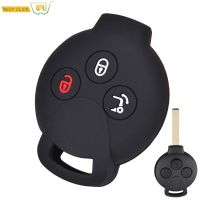 【2023】For Benz Smart City Coupe Cabrio Crossblade Fortwo Roadster K Forfour Silicone Car Key Case Cover Keyless Fob Shell Holder ！