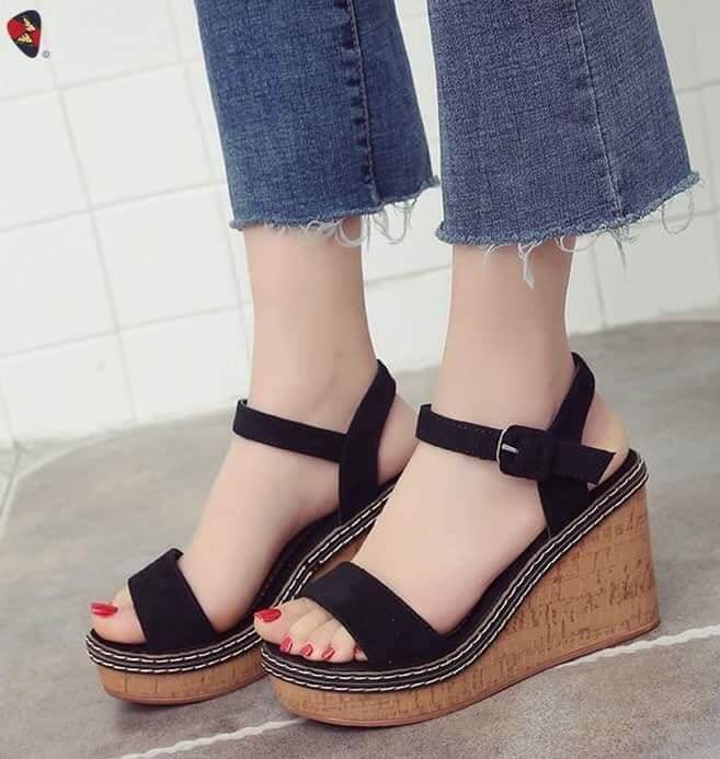 high wedge heel slingback sandals