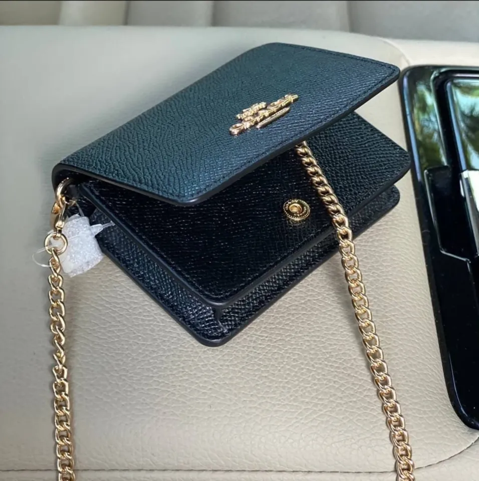 Coach C0059 Mini Wallet On A Chain - Black