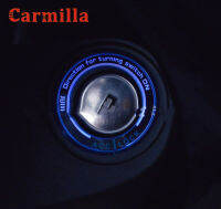 Carmilla ไฟรถยนต์ LED สวิตช์จุดระเบิดปกแหวนพวงกุญแจสติ๊กเกอร์ตกแต่งสำหรับฟอร์ดเฟียสต้า Mk7 2009 2010 2011 2012 2013