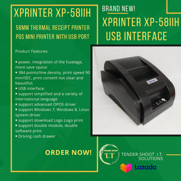 Brand New! Original! XPrinter XP-58IIH XP58IIH 58IIH USB 58mm Thermal ...