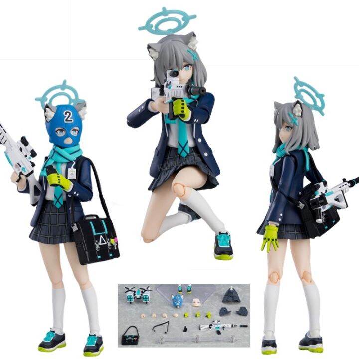 Kids Toy Market 15cm Figma #567 Blue Archive Shiroko Sunaookami Anime ...