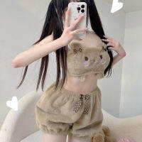 S-XXL ขนาดการ์ตูน Camis ชุดนอนสบายชุดชั้นในสตรีชุดหั่นนม Nightgown Kawaii Sleepcoat Homewear