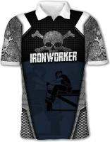 2023 new arrive- Personalized name iron worker 3D all over print polo shirt size s-5xl