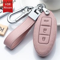 Leather Car Key Remote Cover Case For Nissan Qashqai J10J11 X-Trail t31t32 kicks Tiida Pathfinder Murano Note Juke For Infiniti