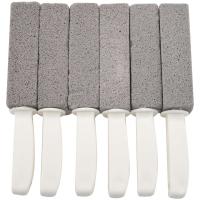 Toilet Bowl Pumice Cleaning Stone with Handle for Toilet Cleaning Hard Water Ring Remover 6 Pack