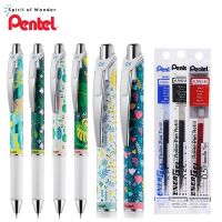 Pentel ของญี่ปุ่นปากกาจำกัด + ชุดหมึกเติม0.5มม. ปากกาใหม่แห้งเร็ว BLN75ปากกาน้ำเขียนลายเซ็นสำนักงาน