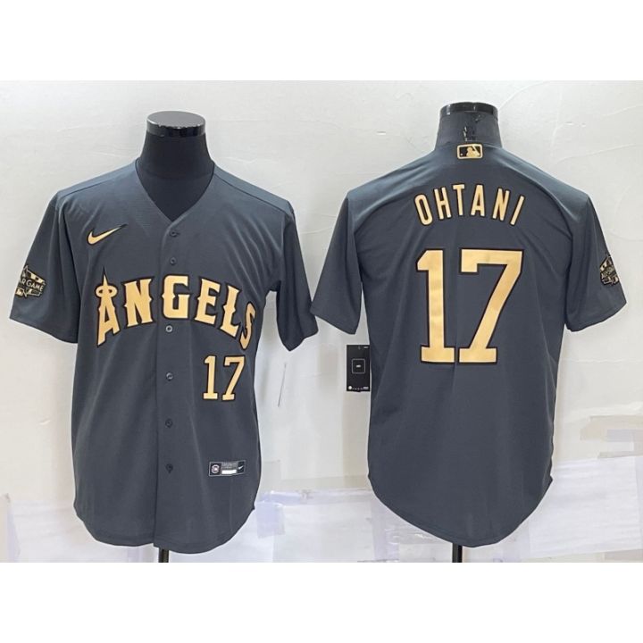 Youth Los Angeles Angels Shohei Ohtani Nike Charcoal 2022 MLB All-Star Game  Name & Number T-Shirt