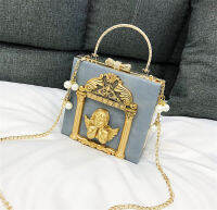 New Chain Shoulder Bag Angel Embossed Handbag Elegant Lady Dinner Bag