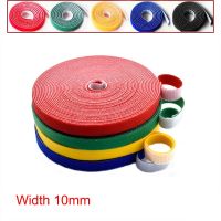1-10Meters Width 10mm Cable Ties Reusable Self Adhesive Hooks Loops Tape Magic tape Winder Clip Ties For DIY Office Home Cable Management