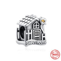 925 Sterling Silver Family Tree Book Coffee Cup Sweet Home Charm Bead Fit Original Pandora Bracelet DIY Jewelry For Women