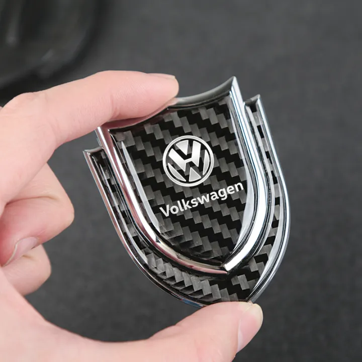 Ready Stock VW 3D Logo Emblem Badge Metal Chrome Sticker Carbon Fiber Car  Body Door Rim