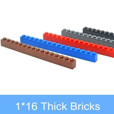 10pcs Building Blocks 1x16 Dots 2465 Thick Figures Bricks Educational Creative Size Plastic DIY Accessories Compatible All Brand