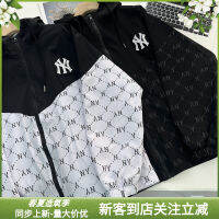 mlb เสื้อแจ็คเก็ตลายดอกเพชรเสื้อกันแดดพิมพ์ลายดอกไม้เต็มรูปแบบเสื้อกันลมสำหรับผู้หญิงเสื้อแจ็คเก็ตมีฮู้ดแบบเดียวกันสำหรับผู้ชายและผู้หญิงเสื้อผ้าแห้งเร็ว