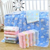 Baby Blanket 110X110 CM Muslin Cotton 6 Layers Thick Newborn Swaddling Autumn Baby Swaddle Bedding Cartoon Receiving Blanket