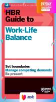 (New) หนังสือธุรกิจภาษาอังกฤษ HBR Guide to Work-Life Balance