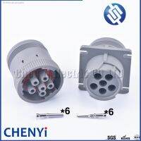 ◆♦ DEUTSCH Gray 6 Pin HD16-6-96S HD10-6-96P HD10 Series Connector ROHS Environmental Protection Waterproof Flame Retardant Plug