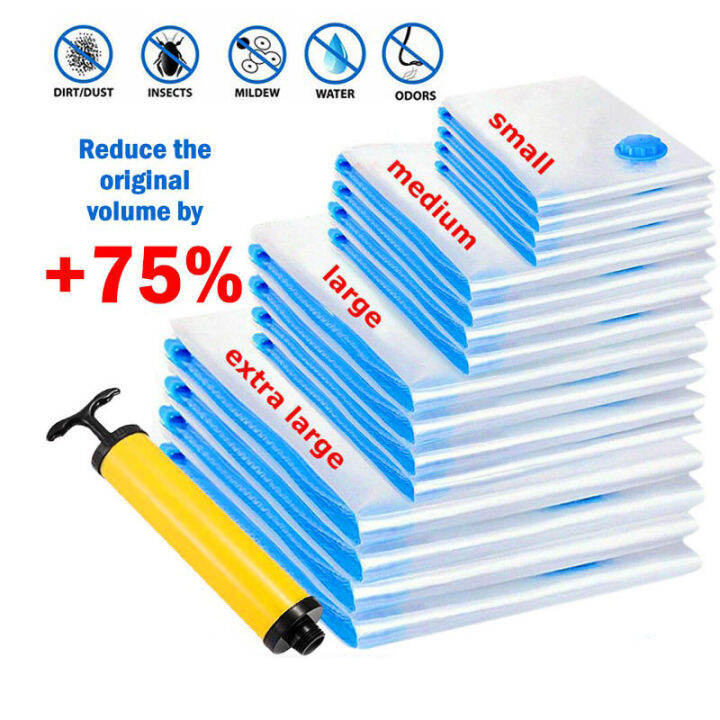 Travel Storage Resealable Vacuum Bags Bag Compressed Lazada PH