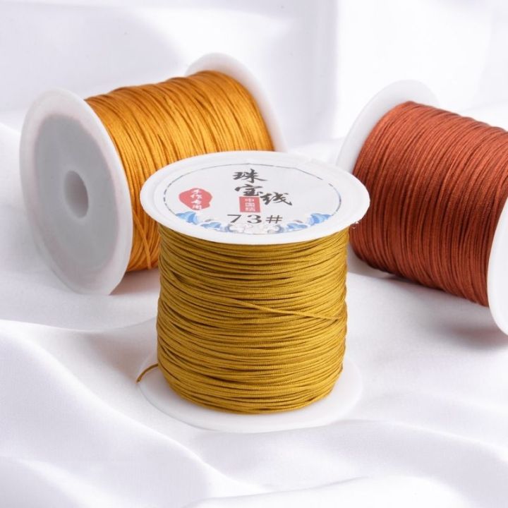 0.6mmEncryptionChinese Knotting Nylon Cord Thread String DIY Beading  Braided Bracelet Jewelry Making (45m)73号加密线玉线diy手工