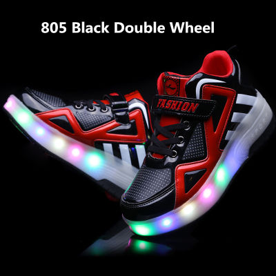 Heelies  Glowing Sneakers Kids Roller Skate Shoes Children Led Colorful Light up Shoes Girl Boy Sneakers with Wheels Heelies