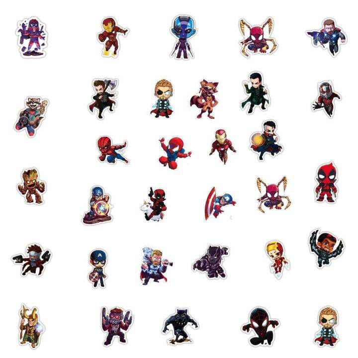 marvel-the-avengers-cute-super-hero-cartoon-stickers-graffiti-decals-laptop-car-bike-toy-sticker-for-kids