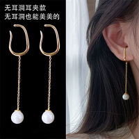 Ear clip no ear hole female ins tassel simple student Korean version versatile ear bone clip ear hook cute small exquisite fashion 37C5 37C5 F65Y F65Y