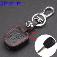 dghjsfgr jingyuqin Car Key Cover Leather Case For Citroen c4 c5 Berlingo Picasso Xsara Picasso Aygo For Peugeot 206 207 307 107 406 408