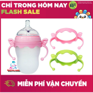 Tay Cầm cho Bình Sữa Comotomo màu xanh lá và hồng